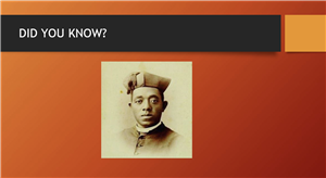 Photo is of a "Did You Know" side of Agustus Jackson 
